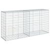 vidaXL Gabion Basket with Cover 200x50x100 cm Galvanised Iron
