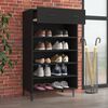 vidaXL Shoe Cabinet Black 60x35x105 cm Engineered Wood