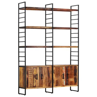 vidaXL 4-Tier Bookcase 124x30x180 cm Solid Reclaimed Wood
