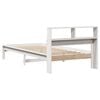 vidaXL Bookcase Bed without Mattress White 75x190 cm Small Single Solid Wood Pine