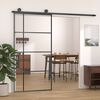 vidaXL Sliding Door ESG Glass and Aluminium 102.5x205 cm Black
