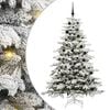 vidaXL Artificial Hinged Christmas Tree White 210 cm PE and PVC
