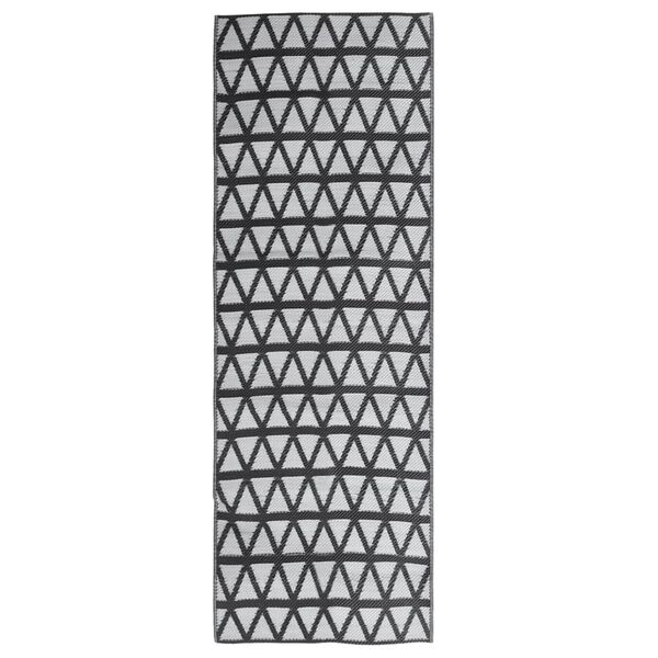 vidaXL Outdoor Rug ARAKIL Black 80x250 cm PP