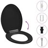 vidaXL Soft-close Toilet Seat with Quick-release Design Black