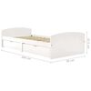 vidaXL Bed Frame with 2 Drawers without Mattress White 90x200 cm
