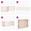 vidaXL Dog Gate with Door Foldable 4 Panels 320 cm Poplar Wood