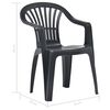 vidaXL Stackable Garden Chairs 45 pcs Plastic Anthracite