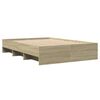 vidaXL Bed Frame without Mattress Sonoma Oak 135x190 cm Double Engineered Wood
