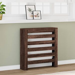 vidaXL Radiator Cover Brown Oak Engineered Wood