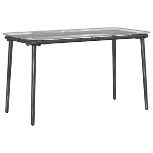 vidaXL Garden Table Black 80 x 40 x 45 cm Poly Rattan