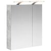 vidaXL Bathroom Mirror Cabinet Concrete Grey 60 x 14.5 x 70 cm