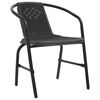 vidaXL Garden Chairs 6 pcs Plastic Rattan and Steel 110 kg