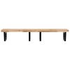 vidaXL Basin Shelf Wall Mounted Steel and Solid Wood Acacia