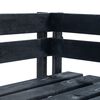 vidaXL Garden Pallet Corner Bench Wood Black