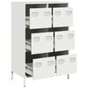vidaXL Highboard White 68x39x101.5 cm Steel