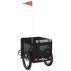 vidaXL Pet Bike Trailer Black Oxford Fabric&Iron