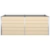 vidaXL Planter Ivory 195 x 100 x 75 cm Galvanised Steel