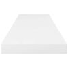 vidaXL Floating Wall Shelf High Gloss White 80x23.5x3.8 cm MDF