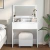 vidaXL Bedroom Dressing Tables High Gloss White 80 x 39.6 x 135 cm