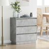 vidaXL Bedside Cabinet Concrete Grey 71 x 34.5 x 75 cm Engineered wood