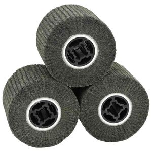 vidaXL Sanding Rollers 3 pcs Black 12 x 12 x 10 cm Synthetic Fibre