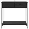 vidaXL Console Table Black Oak 75 x 34.5 x 75 cm Engineered Wood