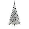 vidaXL Artificial Pre-lit Christmas Tree Silver 210 cm PET