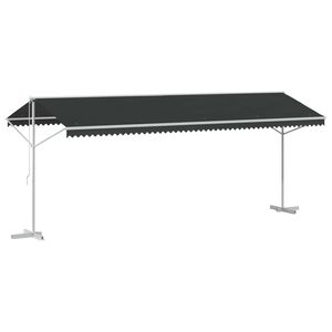 vidaXL Free Standing Awning 6 x 3 m Polyester Anthracite