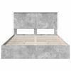 vidaXL Storage Bed Concrete Grey 150 x 200 cm Engineered Wood