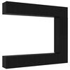 vidaXL TV Cabinet Set 5 pcs Black Oak Engineered Wood
