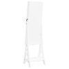 vidaXL Mirror Jewellery Cabinet with LED Lights Free Standing White