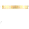 vidaXL Manual Retractable Awning 400x350 cm Yellow and White