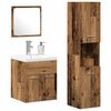 vidaXL Bathroom Furniture Set with Door 4 pcs Old Wood Engineered Wood