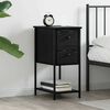 vidaXL Bedside Cabinet Black oak 32 x 42 x 70 cm Engineered wood