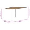 vidaXL Gazebo with Roof 4x4 m Beige
