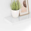vidaXL Floating Wall Shelf High Gloss White 50x23x3.8 cm MDF