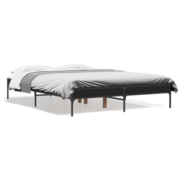 vidaXL Bed Frame without Mattress Black 120x200 cm