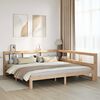 vidaXL Bookcase Bed without Mattress 180x200 cm Super King Solid Wood Pine