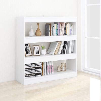 vidaXL Book Cabinet/Room Divider White 100x30x103 cm