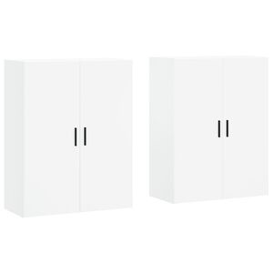 vidaXL Wall Mounted Cabinets 2 pcs White 69.5x34x90 cm