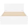vidaXL Bed Frame without Mattress with LED Lights White 100x200 cm