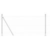 vidaXL Outdoor Euro Fence with Concrete Base 25 x 1 m Galvanised Steel