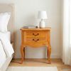 vidaXL Side Table Natural 60.5 x 30 x 61 cm Solid Mahogany Wood