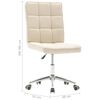 vidaXL Dining Chairs 6 pcs Cream Fabric