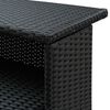 vidaXL 3 Piece Garden Bar Set with Cushions Poly Rattan Black