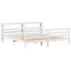 vidaXL Bed Frame without Mattress White 180x200 cm Super King Solid Wood Pine