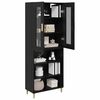 vidaXL Highboard Black Oak 69.5 x 34 x 180 cm