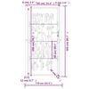 vidaXL Garden Gate 100x200 cm Corten Steel Bamboo Design