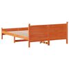 vidaXL Bed Frame without Mattress Wax Brown 135x190 cm Double Solid Wood Pine