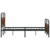 vidaXL Metal Bed Frame without Mattress Smoked Oak 140x200 cm